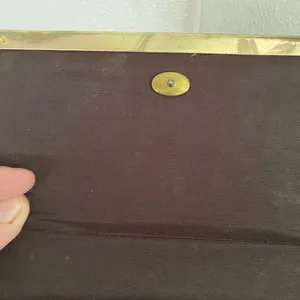 Vintage (1960's/70's) patent-leather Tan purse 10” X 3” ( See Photos) thumbnail 6