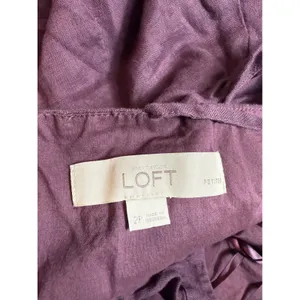 LOFT Petite 2P Linen‎ Blend Dress - Sleeveless, Purple, Casual, Summer, Party thumbnail 2