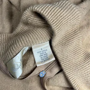 Studio Works 100% Acrylic Woman’s Small Sweater Beige Ribbed Collar Soft Knit thumbnail 7