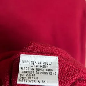 Vintage Talbot’s 100% Merino Wool Red Cardigan Gold Button Down Size Large thumbnail 4