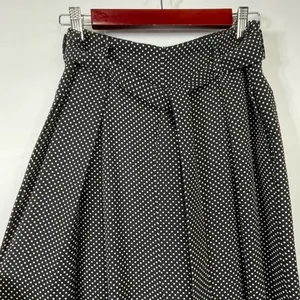Zara Black/ White Polkadot Wide Leg Pants Size M thumbnail 5