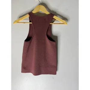 Anthropologie Copper Knit Ring Detail Tank Top XXS Burgundy Racerback Sleeveless thumbnail 2
