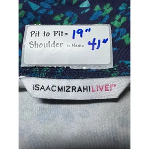 Isaac Mizrahi Live Blue Green Abstract Floral Sleeveless Shift‎ Dress A572626 MT thumbnail 3