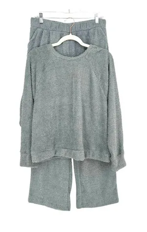 Honeydew Intimates Cozy Textured Pajama Loungewear Set Ash Gray Size Large NWT thumbnail 1