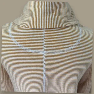 Maeve Anthropologie Mustard Striped Cowl-Neck Tunic Sweater S thumbnail 6