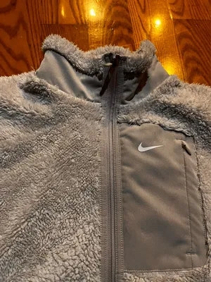 Nike Fleece Sherpa full Zip Jacket Womens Medium White Long Sleeve Dri Fit thumbnail 2