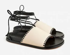 J.Crew Colbie braided lace-up sandals in leather 9 NWT thumbnail 1