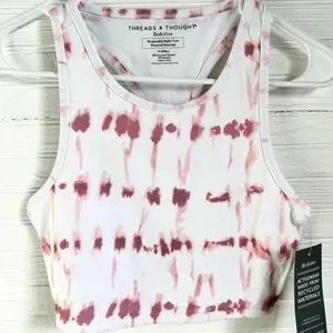 Threads 4 Thought Kady Pink Stripe Washed RacerBack Cropped Tank Size XS thumbnail 10