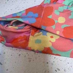 Billabong Womens Retro Floral Bralette Bikini Top Multicolor Daisy Print Small‎ thumbnail 4