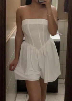Forever 21 White Corset Romper thumbnail 3