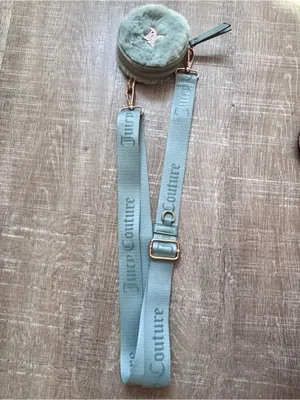 Juicy Couture Fuzzy Mint Green Mini Crossbody Bag Coin Purse Y2K McBling Bratz thumbnail 6