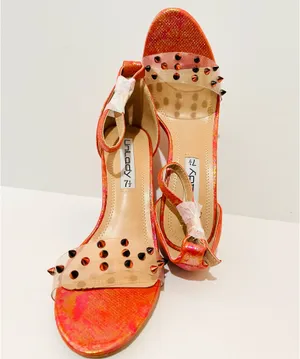 Unilady Women’s Vibrant Orange High Block Heel thumbnail 6