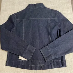 New York & Company Jean Jacket Blue Size XL thumbnail 8