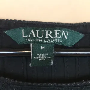 Lauren Ralph Lauren Women’s Black Lace Pleated Half Sleeve Blouse thumbnail 7