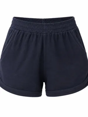 Maurice's Navy Blue Paper Bag Shorts thumbnail 2