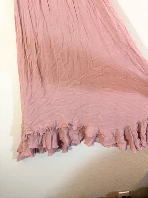 Free People Adella Maxi Slip Rose Pink Lace Dress Size M thumbnail 8