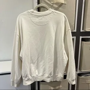 Anine Bing Jaci Rio de Janeiro Graphic Sweatshirt in White thumbnail 5
