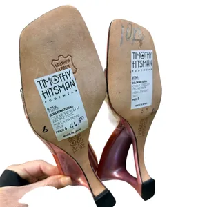 Timothy Hitsman Pink Feather Bird Heels Size 6M Clear Strap Sculptural Y2K Mules thumbnail 10