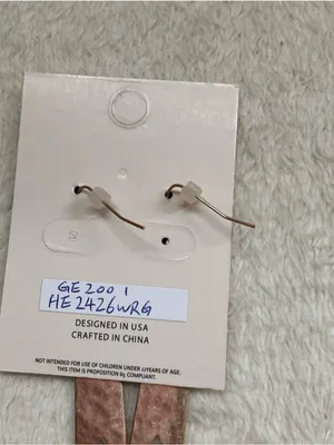Hammered Rose Gold Star Cutout Drop Earrings thumbnail 3