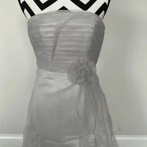Source Unknown Silver Chiffon Mini Party‎ Dress thumbnail 7