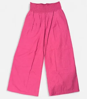 Source Unknown Magenta Cotton Linen Pants with Wide Stretch Waistband, XL thumbnail 1