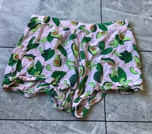 ASOS Pink Avocado Print Pajama Shorts Womens Size 18 Modal Sleepwear Lounge thumbnail 1