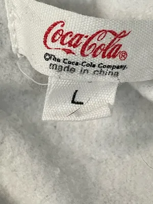 Coca Cola Grey Tie-Dye Sweatshirt with Pastel Rainbow Logo thumbnail 4
