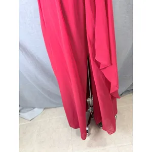 Azazie Red Chiffon Ruched V-Neck Formal Bridesmaid‎ Gown Plus A18 thumbnail 13