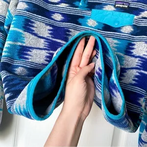 Patagonia Pullover Synchilla Snap-T Fleece Nepali‎ Dhoti Marathon Blue S EUC thumbnail 5