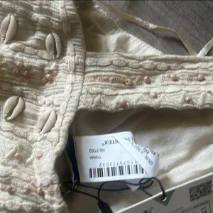 Zara Cream Sleeveless Embellished Bustier Top thumbnail 10