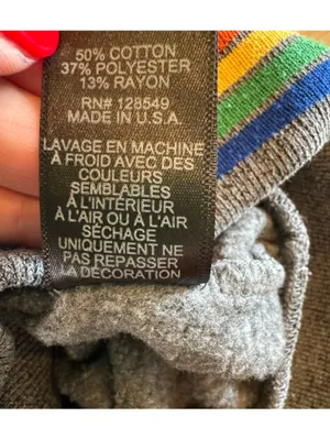 Aviator Nation Rainbow Rib Zip Hoodie Heather Grey size XXL thumbnail 5
