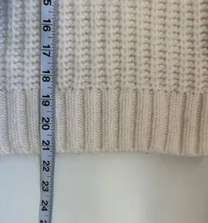 Aerie Ivory White Cable Knit Sweater Mock Turtleneck Wool Cozy thumbnail 7