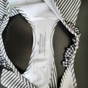 Aerie Stripe Bikini Bottoms with Ruffles NWT Size Medium Full Coverage Bottom thumbnail 7