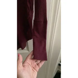 We The Free‎ Burgandy Ribbed Knit Long Sleeve Shirt Cozy Fall Winter Casual thumbnail 3