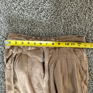 Free People Faded Love Sandstorm/Tan Linen Blend Trousers Women’s 25 thumbnail 6