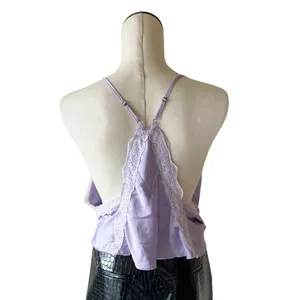 NWOT Intimately By Free People Lilac 90’s Style Camisole Lace Trim Top thumbnail 3
