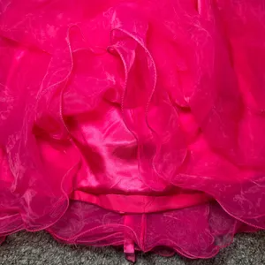 Dress Women Size 4 Strapless Evening Gown Pink Multicolor Rhinestone Gala thumbnail 4