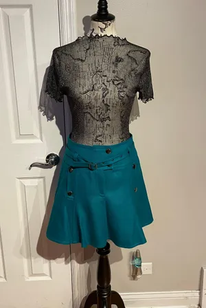 SheIn Sheer Shiny See Through Blouse Tee Short Sleeve Vintage Y2k Mesh Sparkle ✨ Whimsgoth thumbnail 2