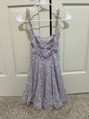 Lucy in the sky purple floral dress thumbnail 3