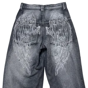 Jaded London | Baggy Angel Wings Studded Black Ethereal Colossus Jeans thumbnail 8