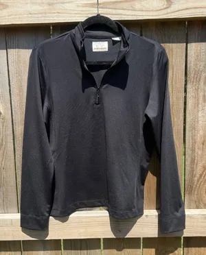EP Pro Tour Tech Womens Black Quarter Zip Golf Pullover Long Sleeve Top Medium thumbnail 1