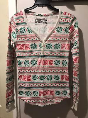 PINK Victoria’s Secret Christmas Shirt thumbnail 1