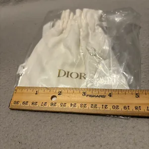Christian Dior White Drawstring Pouch thumbnail 4