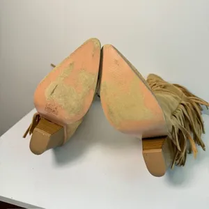 Pretty Little Thing- Tan Boots with Fringe thumbnail 6