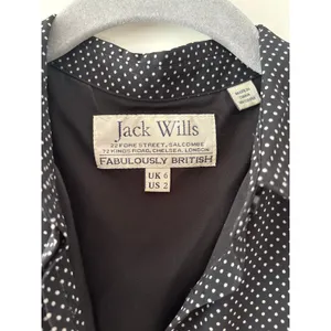 Jack Wills Black White Polka Dot Sleeveless Pleated Shirt Dress Women’s US 2 thumbnail 4