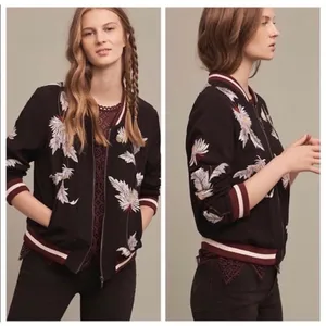 Laju Los Angeles Embroidered Floral Bomber‎ Jacket S Indie Streetwear Festival thumbnail 2