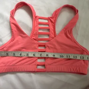 Victoria's Secret PINK Coral Ladder-Back Racerback Sports Bra thumbnail 7