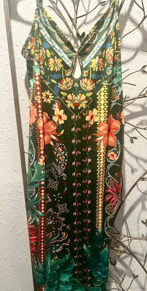 Paisley maxi dress Green Size XL thumbnail 1