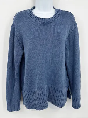 American Eagle Blue Knit Sweater Size Small Boho thumbnail 3