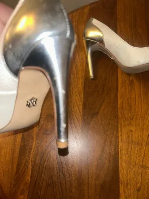 Rock & Republic faux snake skin and silver heels size 6 woman’s dress shoes thumbnail 8